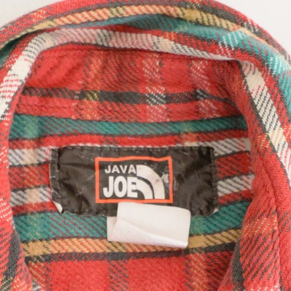 VTG 90'S Java Joe Red And Green Checker Pattern 100% Cotton Shirt Size Medium - Picture 5 of 12